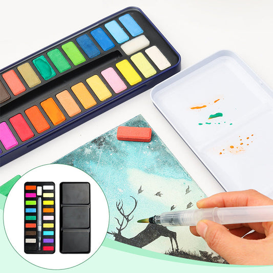 💯Aquarellfarben-Set mit Blechdose